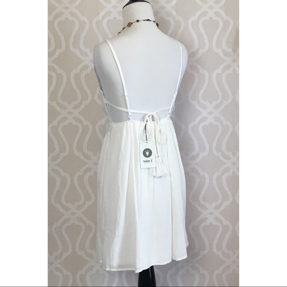 **TAKING DOWN** White Ivory Halter Mini Dress - Picture 6 of 8